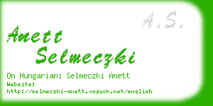 anett selmeczki business card